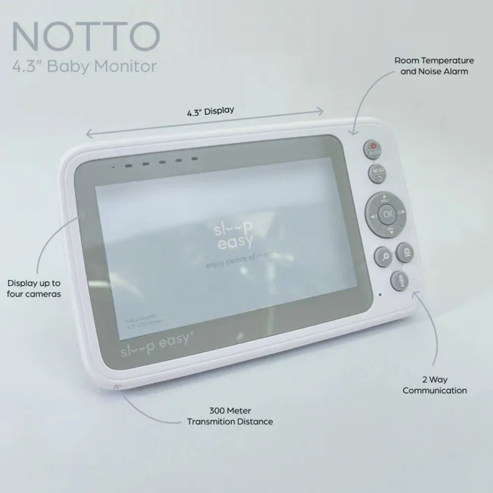 SLEEP EASY RAA430 Notto 4.3'/10.9cm Crystal Clear Baby Monitor