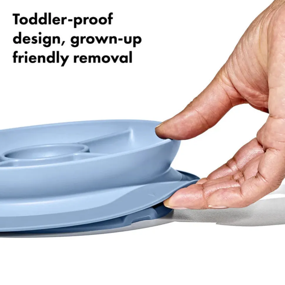 Stick & Stay Suction Divided Plate VARIOUS COLOURS