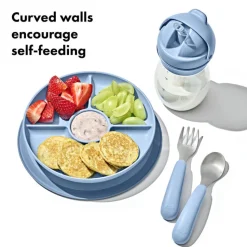 Stick & Stay Suction Divided Plate VARIOUS COLOURS