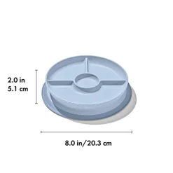 Stick & Stay Suction Divided Plate VARIOUS COLOURS