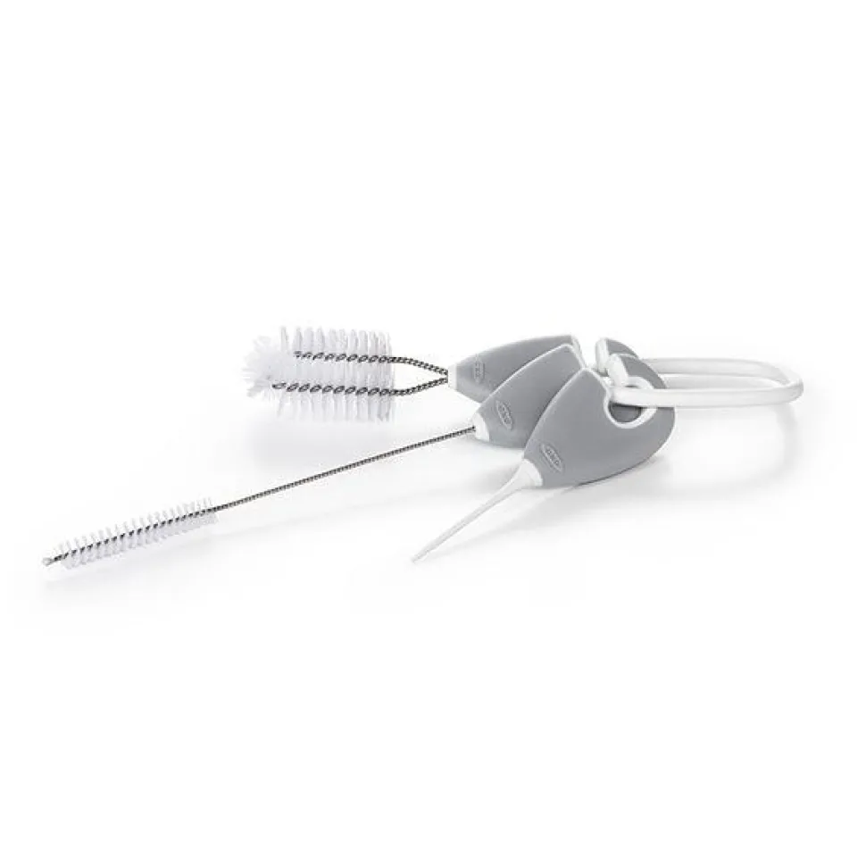 Straw & Sippy Cup Top Cleaning Set - Grey