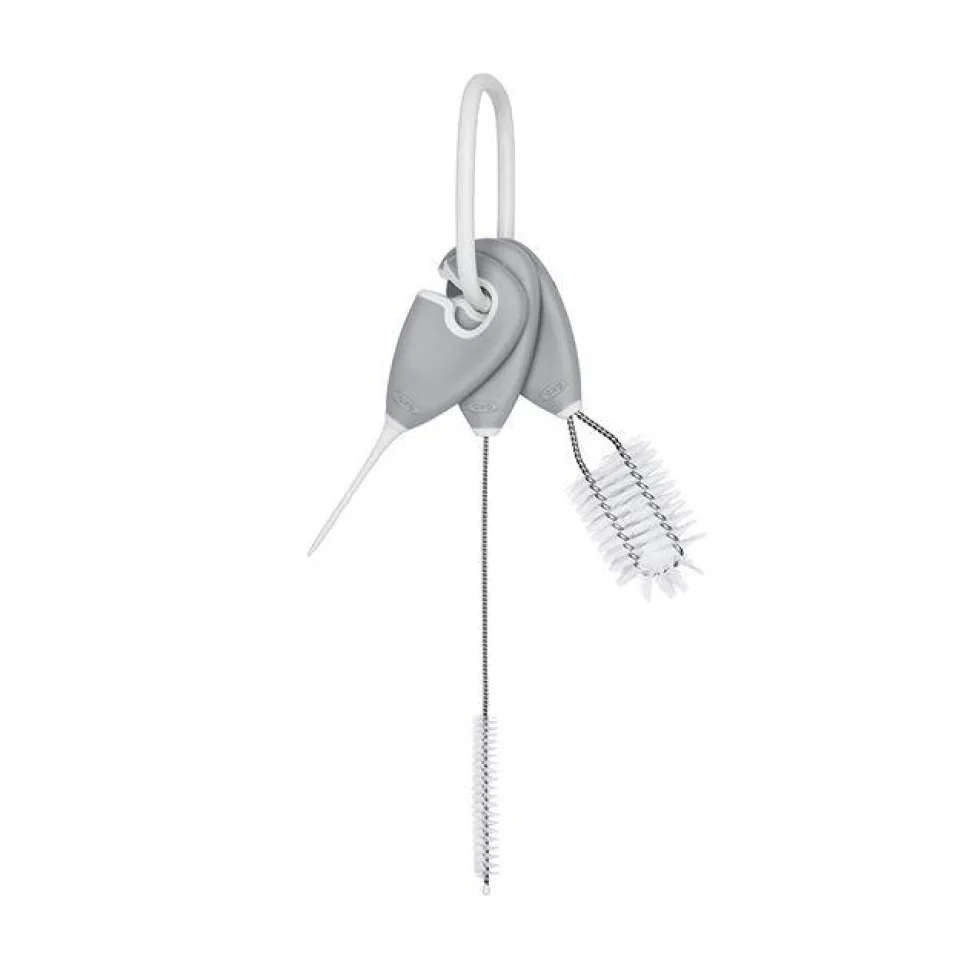 Straw & Sippy Cup Top Cleaning Set - Grey