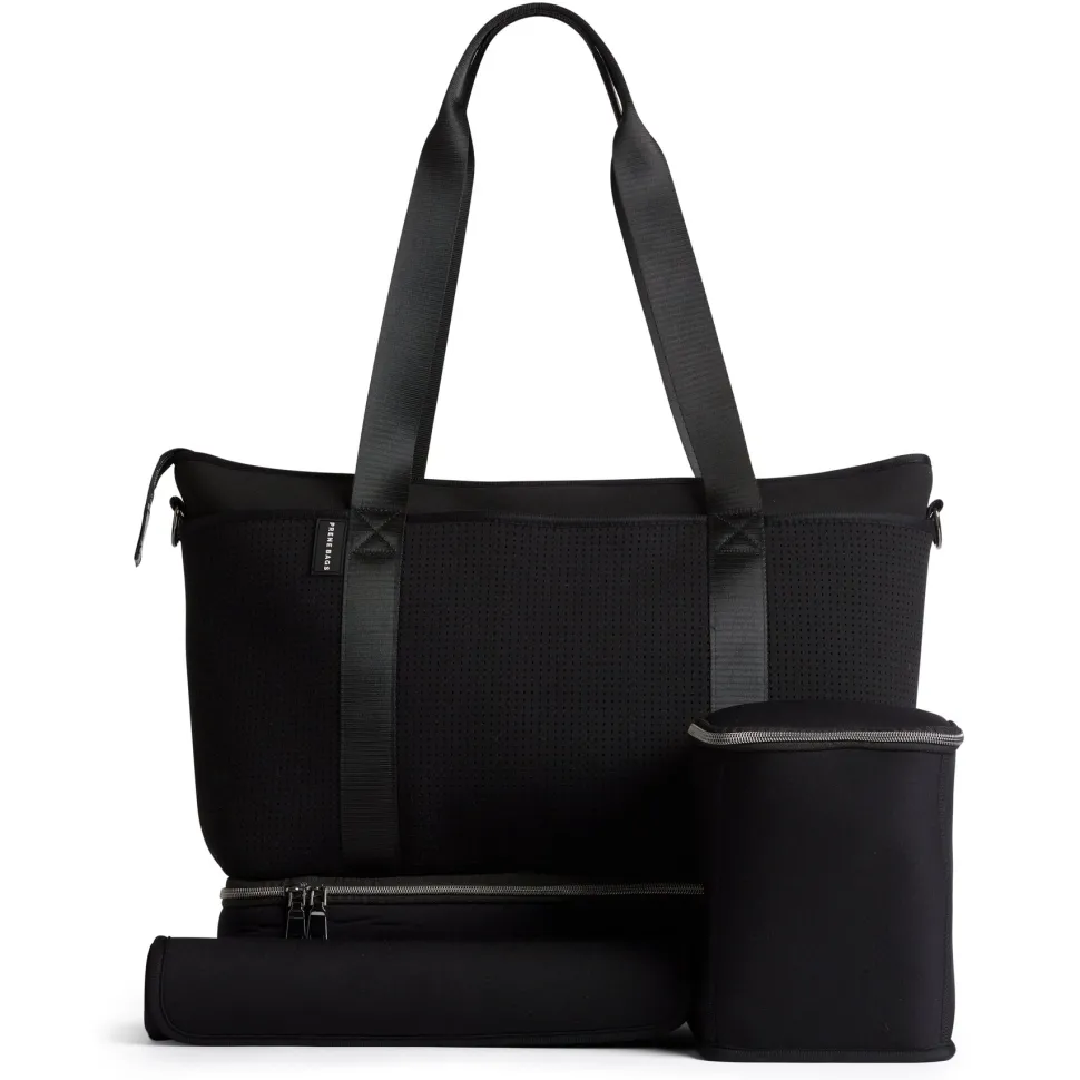The Saturday Bag (BLACK) Neoprene Tote/Baby/Travel Bag