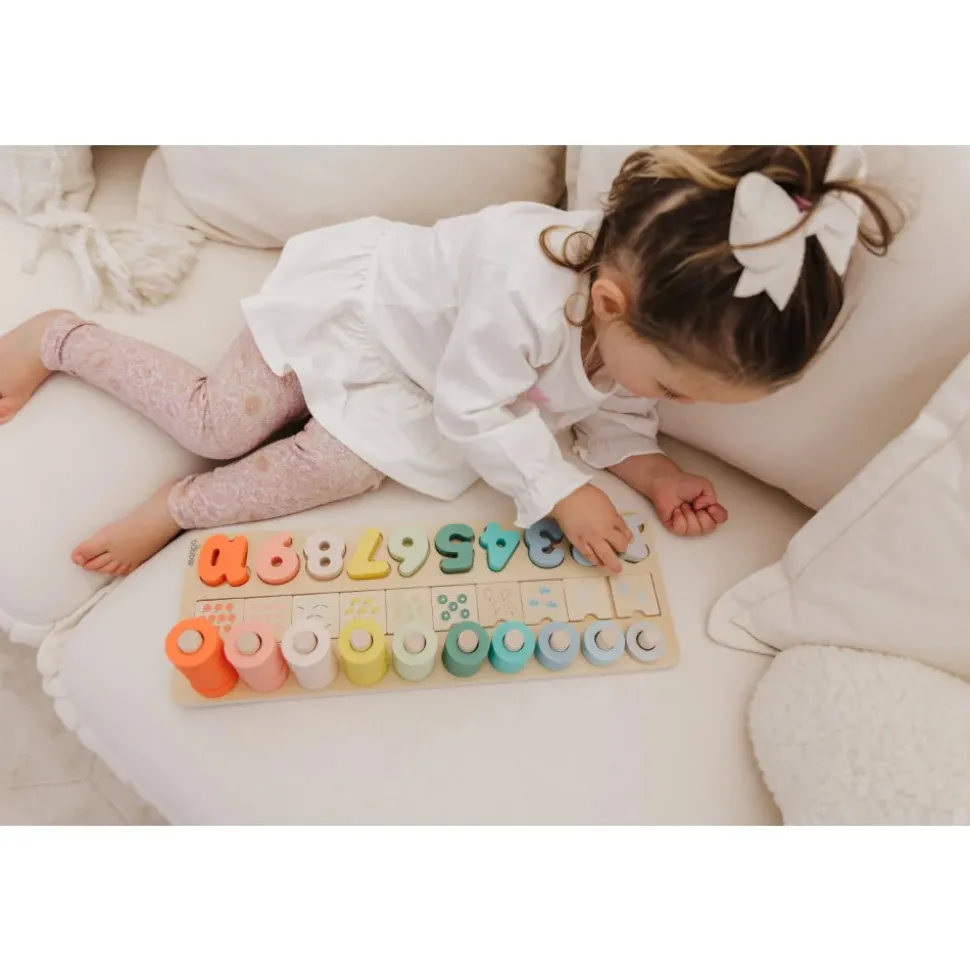 Wooden Numbers & Blocks Counting Set
