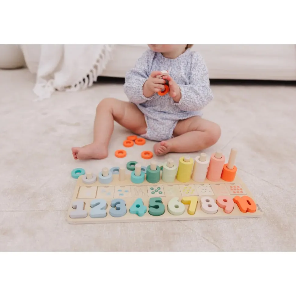 Wooden Numbers & Blocks Counting Set