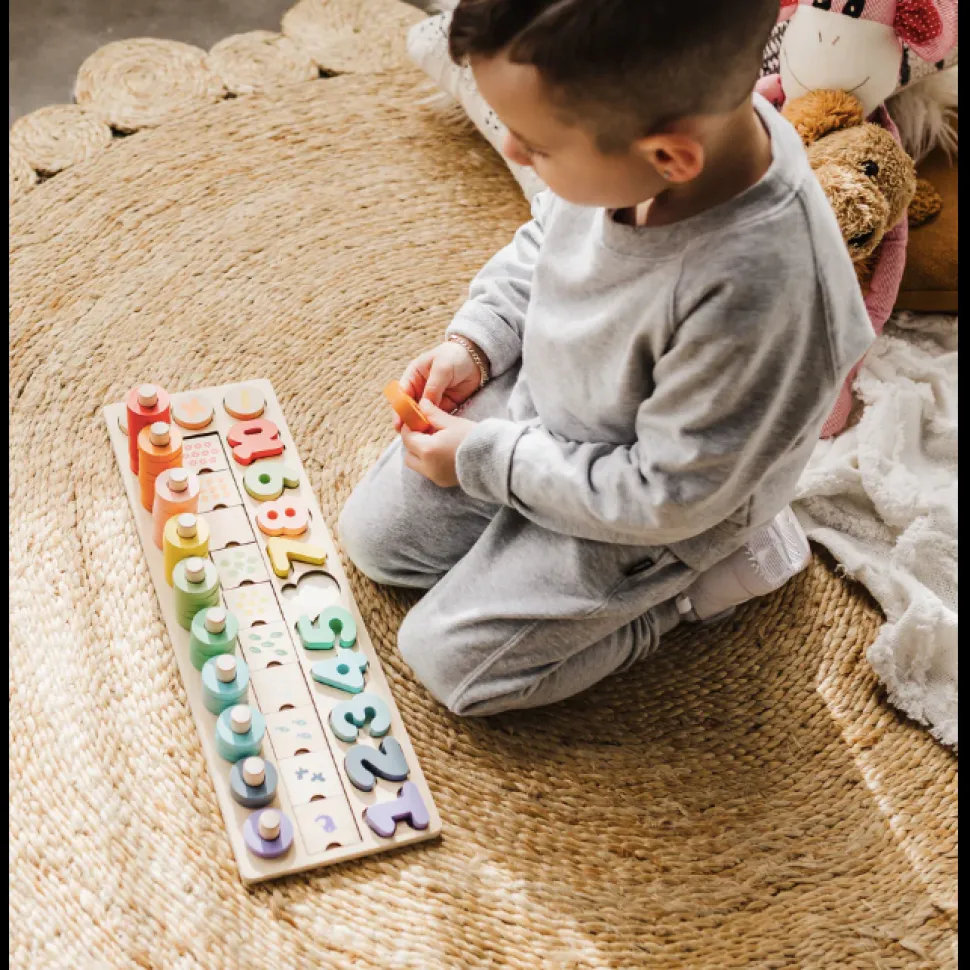 Wooden Numbers & Blocks Counting Set
