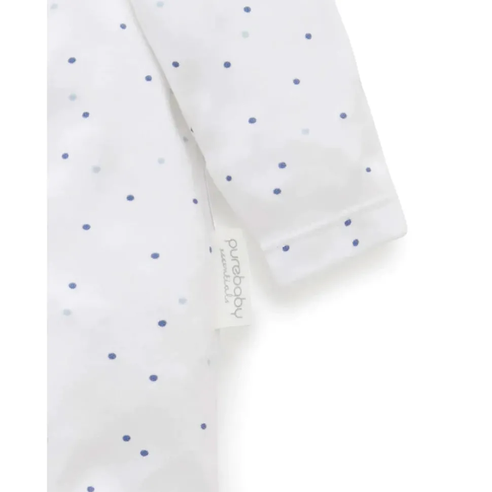 Zip Growsuit - Pale Blue Spot