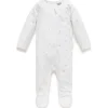 Zip Growsuit - Pale Grey Leaf with Spot