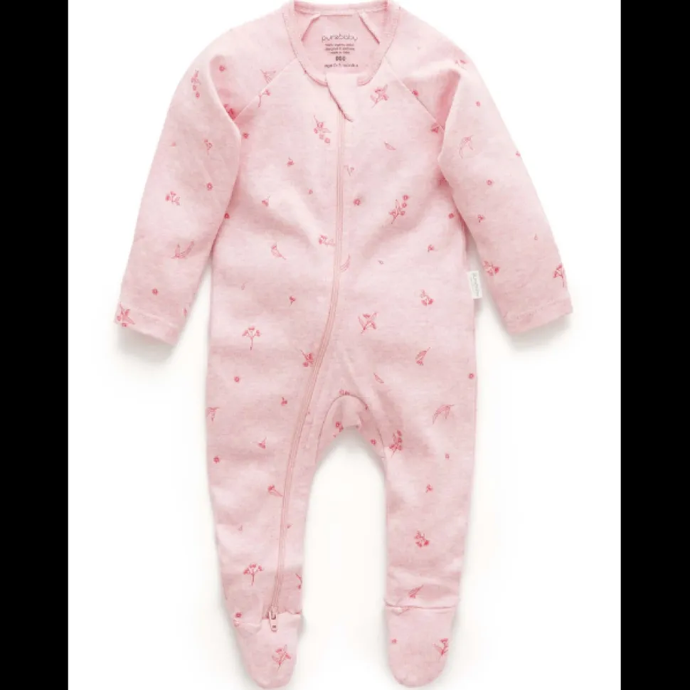Zip Growsuit - Poeny Blossom