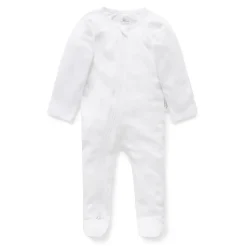 Zip Growsuit - White